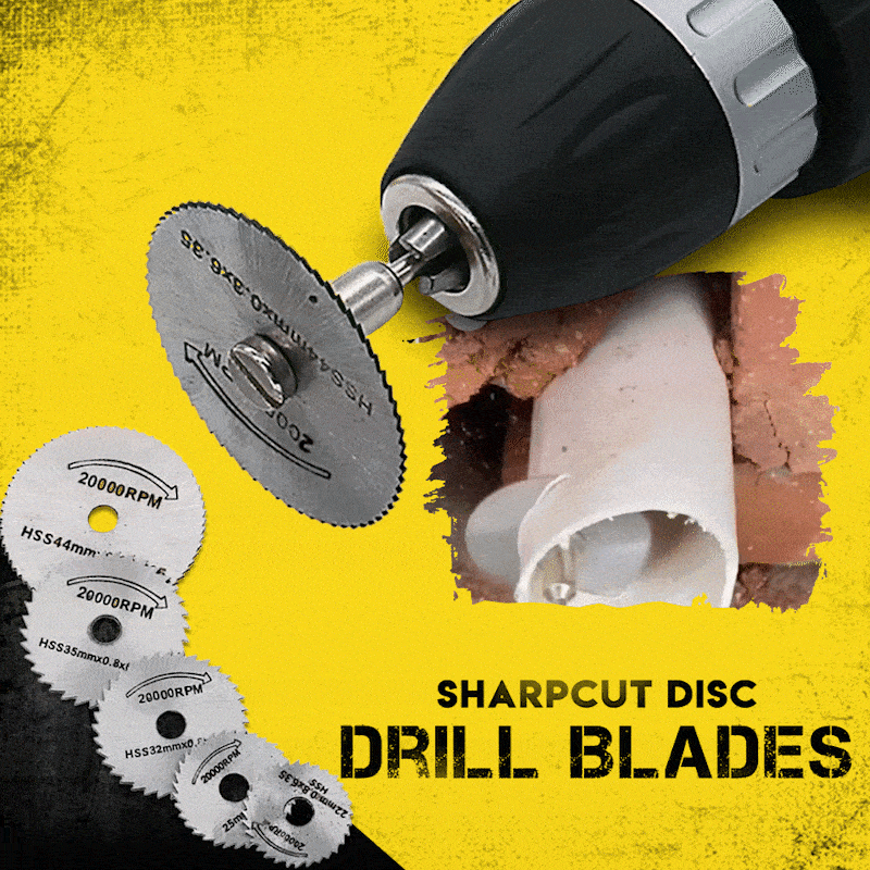Disc Drill Blades and Mandrel (Set of 7) Home DazzyCandy