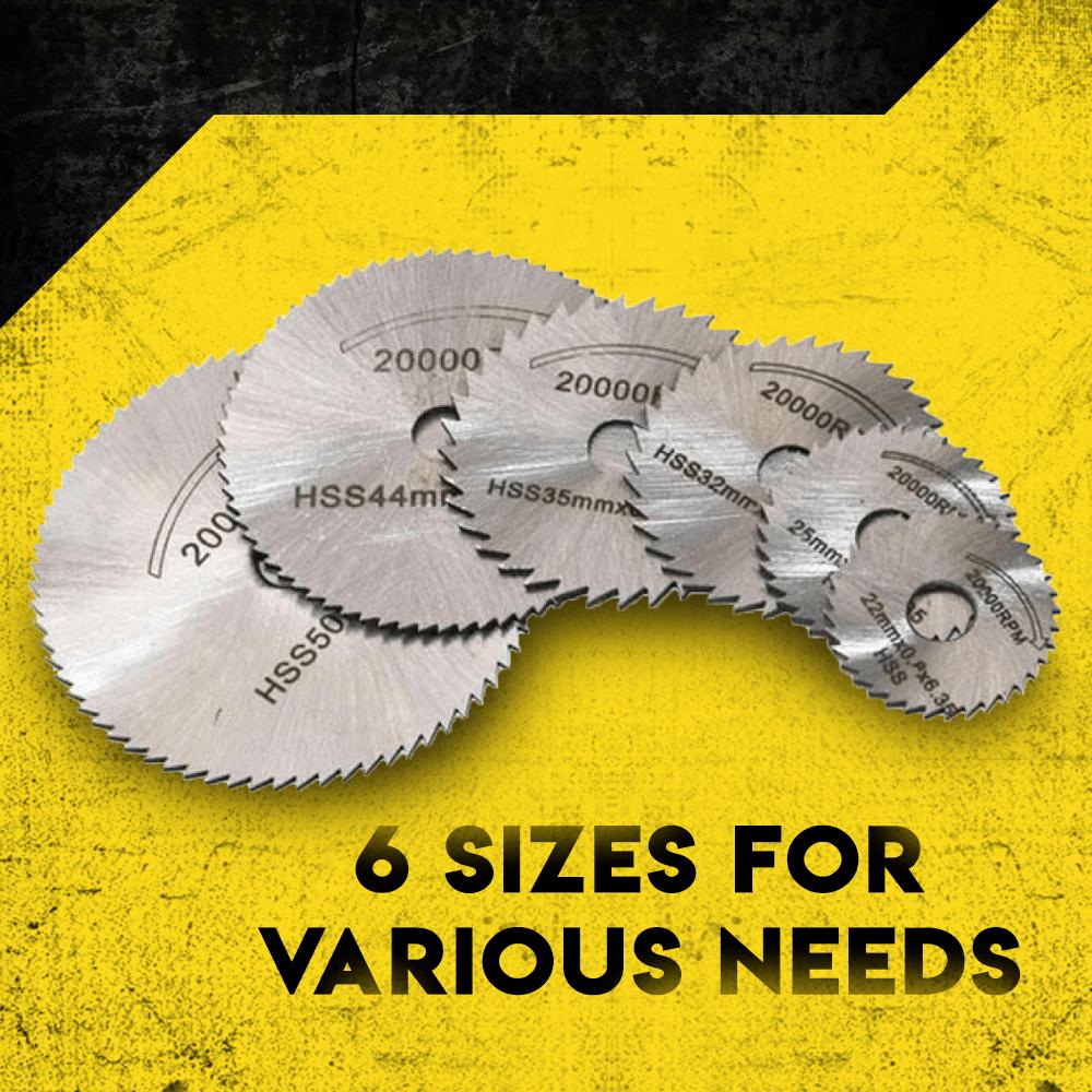 Disc Drill Blades and Mandrel (Set of 7) Home DazzyCandy