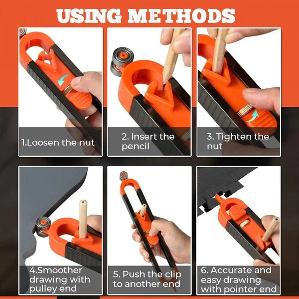 🔥Precise Contour Gauge with Lock