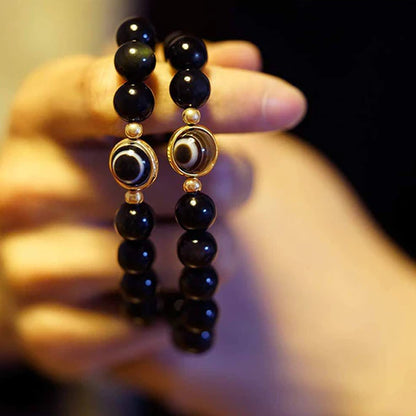 Tibetan Agate Obsidian Bracelet