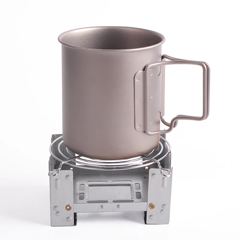 Stainless steel folding alcohol stove