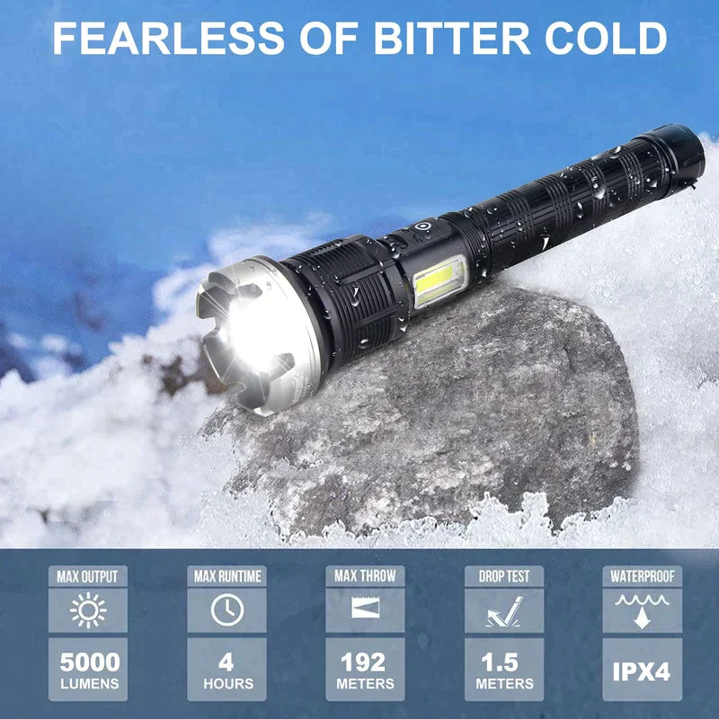 LED TACTICAL LASER FLASHLIGHT 90000 HIGH LUMENS