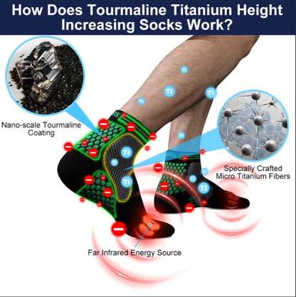 2024 Far Infrared Schorl Titanium Ion Heightening Booster Socks